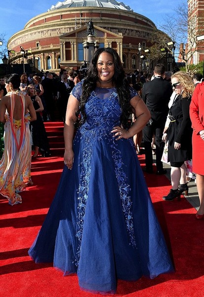 Amber Riley in a Tony Ward dress at the Olivier Awards 2017