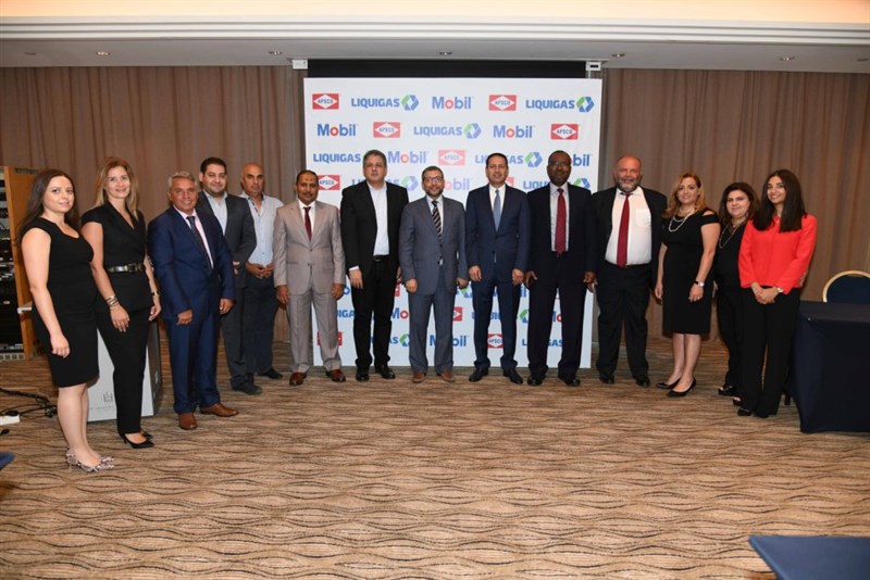 Celebrating the appointment of Liquigas Liban S.A.L. as Exclusive Agent for marketing and sales of the International products of Mobil lubricants in Lebanon