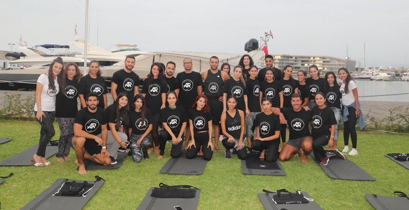 Yoga session with 'adidas Runners Beirut'