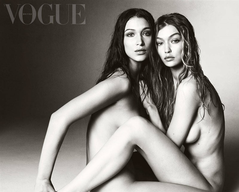 Gigi Hadid and Bella Hadid Pose Naked for British Vogue