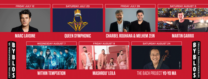 Byblos International Festival 2019 Lineup