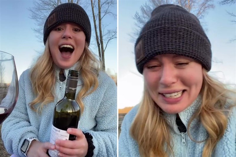 In Video: Woman Mortified After Posting Photo Of Wine Glass Without Noticing Naked Reflection