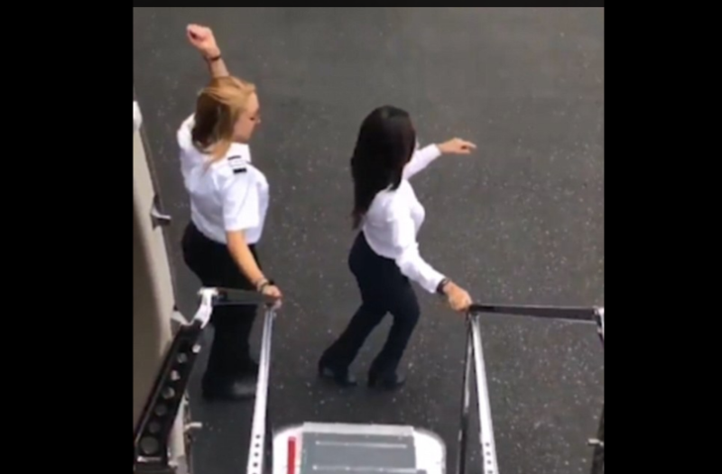 Pilot Jumps off plane and performs Kiki dance challenge
