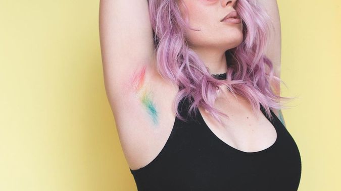 The rainbow armpit hair trend has finally arrived