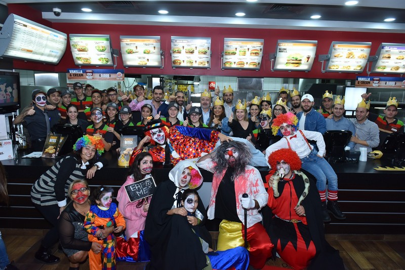 Burger King Lebanon Invites an Army of Clowns to Celebrate Halloween