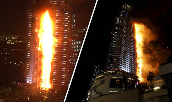 Huge fire breaks out at Dubai hotel before New Year's celebrations