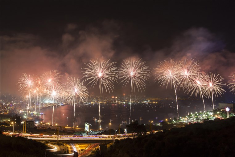 Jounieh International Festival 2014 Fireworks Light the Mediterranean Coast