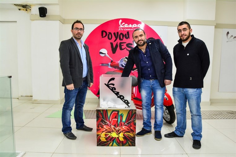 ANB Motorcycles and Oum El Nour give away a Vespa scooter during a fundraising event