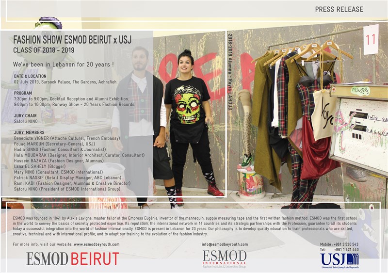 Défilé de mode ESMOD Beirut X USJ Déjà 20 ans au Liban!