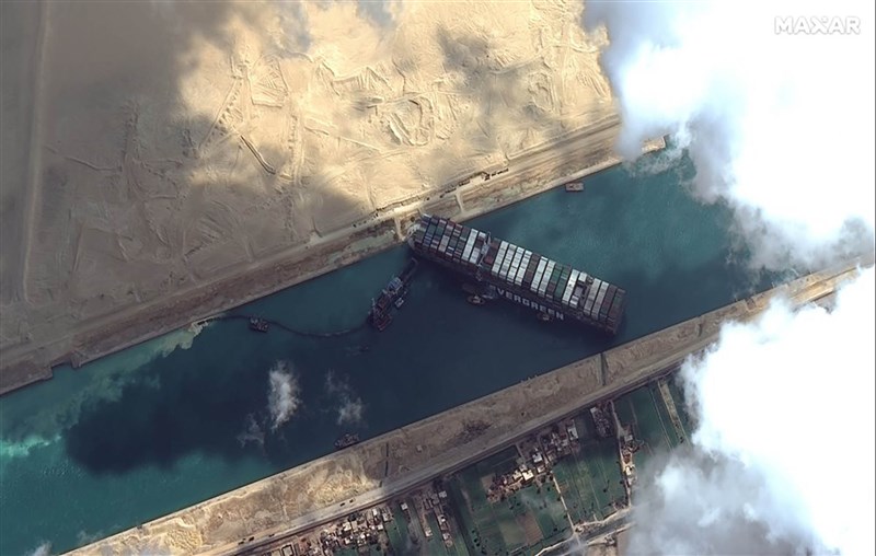 In Video: Cargo Ship Stuck In The Suez Canal Ship Added To Microsoft Flight Simulator