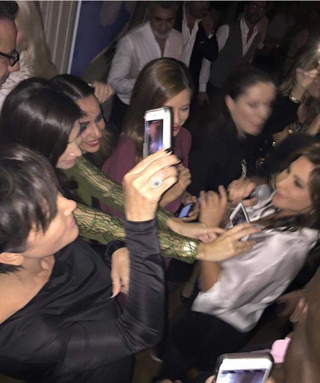 Elissa and Kris Jenner during Elie Saab's After Party in Paris