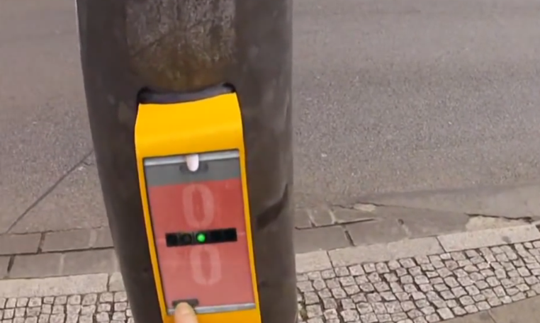 Waiting for the traffic light in Germany