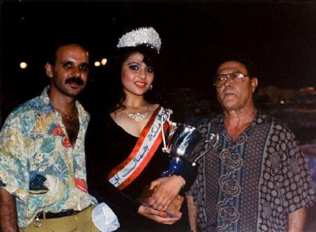 Haifa Wehbe as runner up in  Miss Lebanon