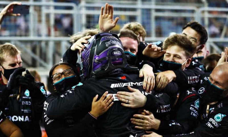 In Video: Lewis Hamilton wins Bahrain Grand Prix 2021