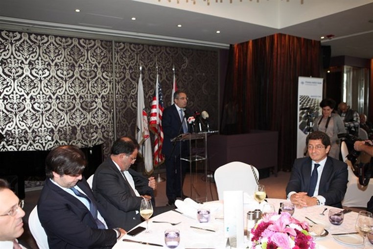 The American Lebanese Chamber of Commerce hosts lunch  in the presence of ministers Sabounjian and Abboud David Hale