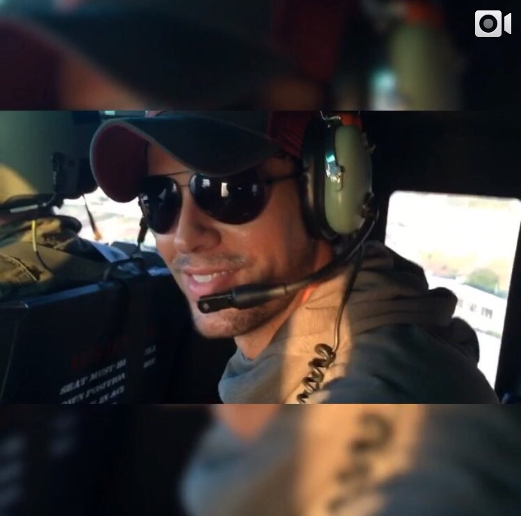 Enrique Iglesias flying over the Lebanese Territories