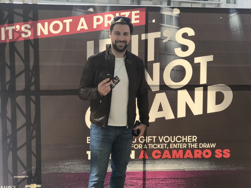 Grand Cinemas announces the winner of the Camaro SS at ABC Verdun