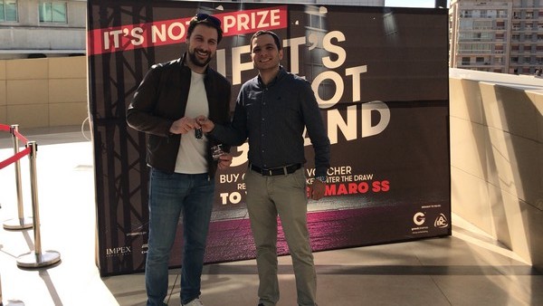 Grand Cinemas announces the winner of the Camaro SS at ABC Verdun