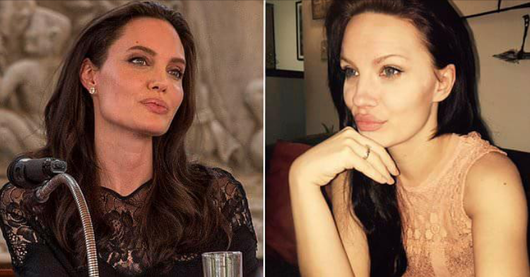 Angelina Jolie Lookalike makes people stop and stare