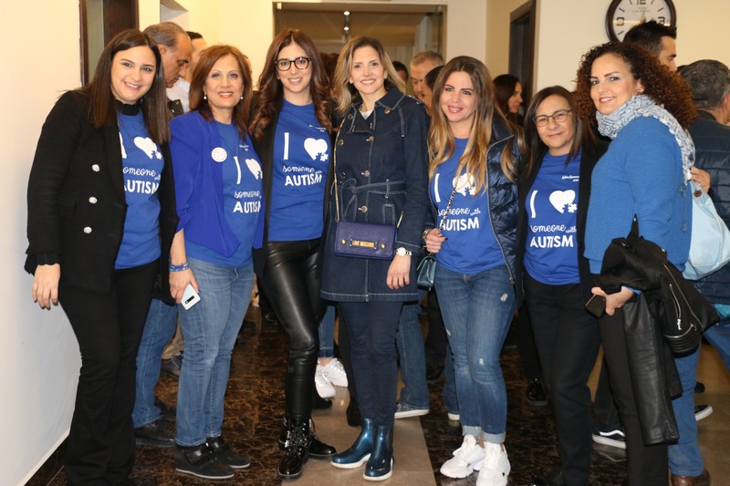 Our Lady of Lebanon in Blue for World Autism Day by the AAA - Autism Awareness Association