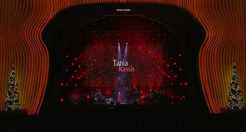 French Lebanese singer Tania Kassis performed with her orchestra at Expo 2020 Dubai