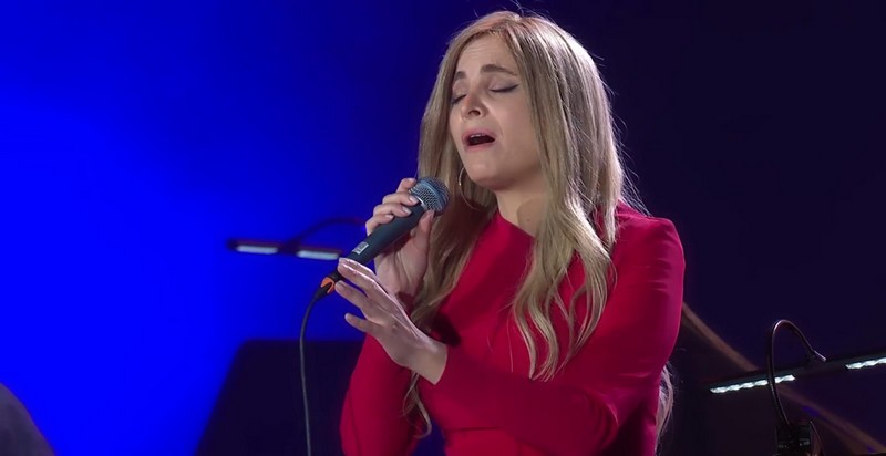 French Lebanese singer Tania Kassis performed with her orchestra at Expo 2020 Dubai
