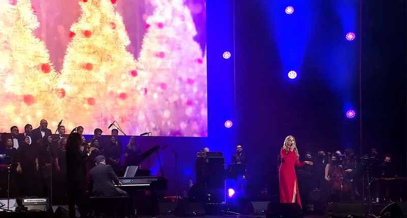 French Lebanese singer Tania Kassis performed with her orchestra at Expo 2020 Dubai