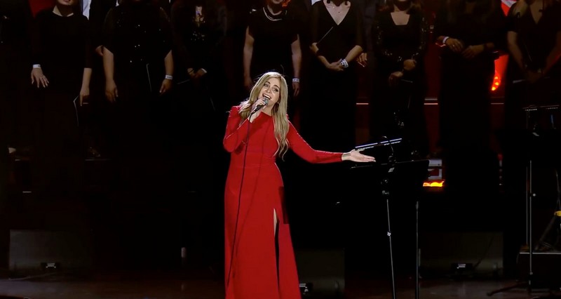French Lebanese singer Tania Kassis performed with her orchestra at Expo 2020 Dubai