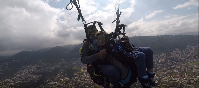 On the World Autism Awareness Day Jad Paragliding over Jounieh and Proves that abilities are stronger than disabilities