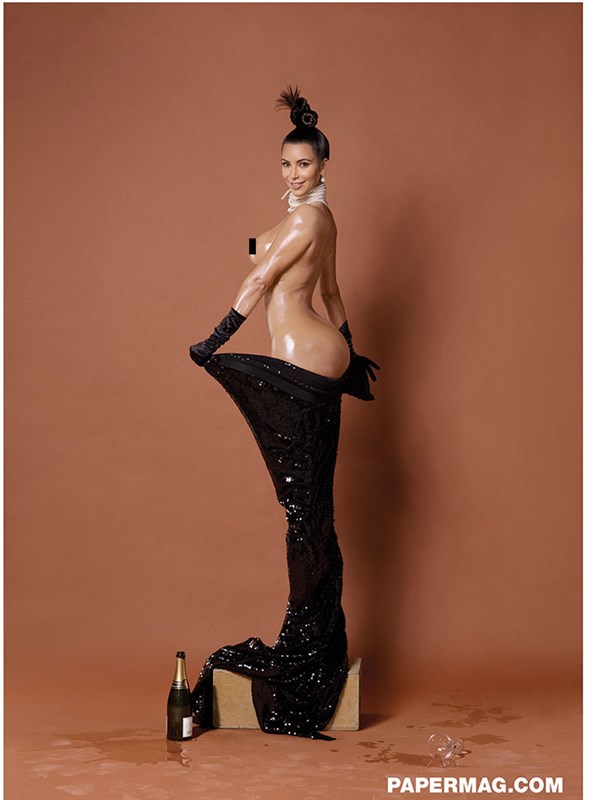 Here is Another Photo Of Kim Kardashian In Paper Mag, This Time With Full Frontal