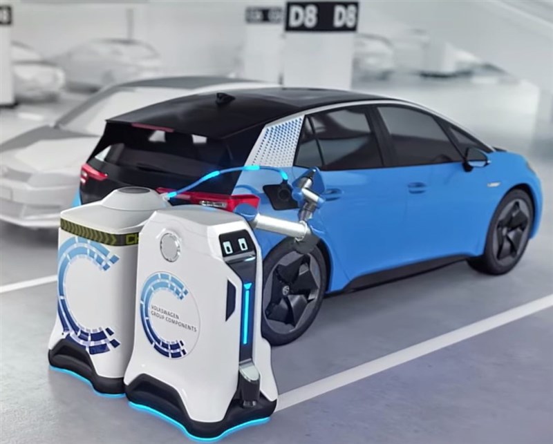 In Video: Volkswagen teases an electric car charging robot with eyes