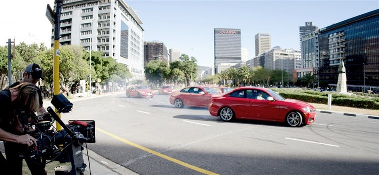 Driving pleasure captured on film: The BMW 235i Coupe at the Drift Mob shoot in Cape Town. 