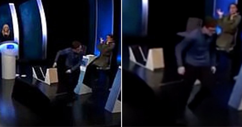 In Video: Gameshow Contestant Throws Glass And Knocks Podium Over After Losing