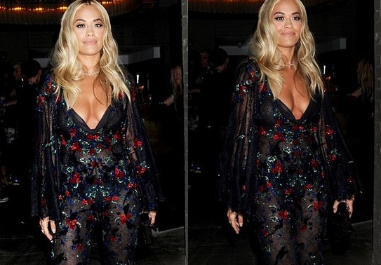 Rita Ora in Tony Ward Couture Jumpsuit