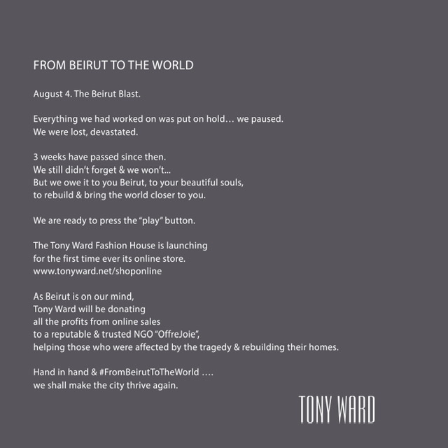  FROM BEIRUT TO THE WORLD : TONY WARD ONLINE STORE x OFFREJOIE