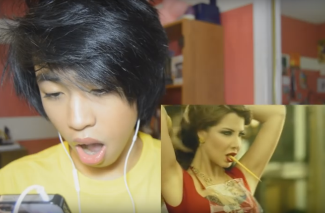 Flamboyant Asian YouTuber reacts to Arabic music videos