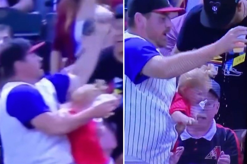 In Video: Dad Manages To Juggle His Baby And Beer While Catching Ball At Baseball Game