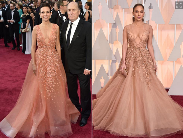 JLo & Robert Duvall's Wife Wear the Same Elie Saab Dress