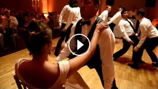 Groom Surprises Bride with a Truly Epic Wedding Dance 
