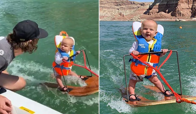 In Video: 6 Month Old Baby Becomes Youngest Person To Go Water Skiing