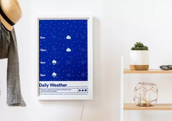 This screen-printed poster connects to Wi-Fi and can tell you the weather 