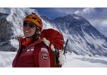 Joyce Azzam was spared falling into an earth crack herself and reached Camp 2 on Mount Everest safely
