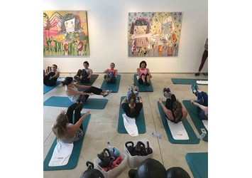 Artual Gallery and Exhale held a 'Ride your HEART out' weekend Unique event combined art and fitness at Downtown space