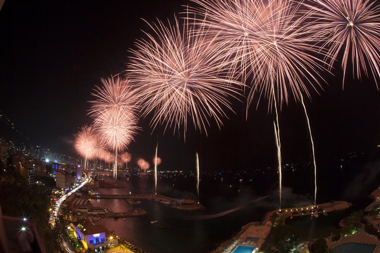 Jounieh International Festival 2014 Fireworks Light the Mediterranean Coast