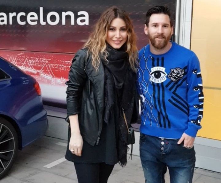 Lebanese Star with Famous Football Player