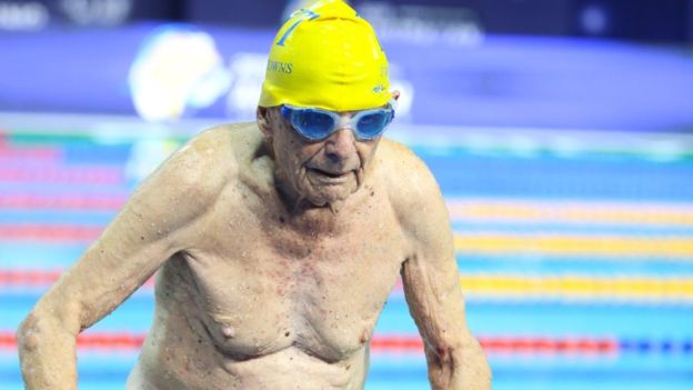 A 99-year-old swimmer smashed a world record