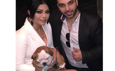 هيفاء وهبي تحمل كلب قيمته 25 الف $