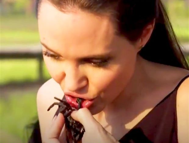 Angelina Jolie Cooks and Eats Spiders With Her Children in Cambodia