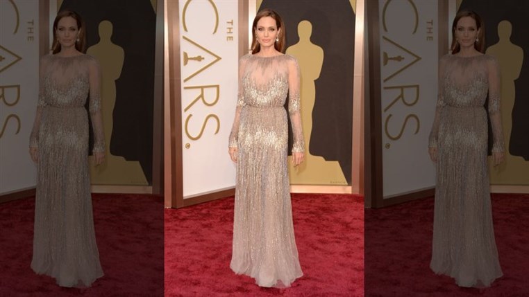 Angelina Jolie in Elie Saab Dress at Oscars 2014