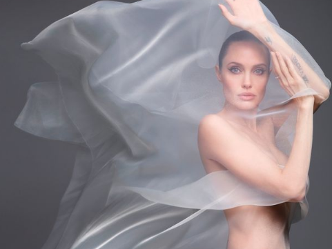 Angelina Jolie poses naked for Harper's Bazaar magazine